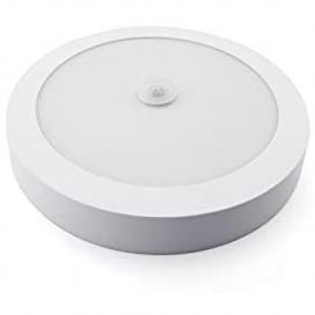 Downlight LED Superficie Redondo Frío 18W con Sensor de Presencia
