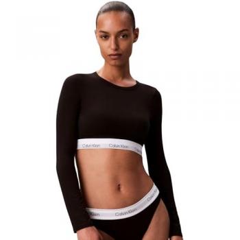 CALVIN KLEIN T-Shirt Intimo da Donna a Maniche Lunghe con Cintura Elastica
