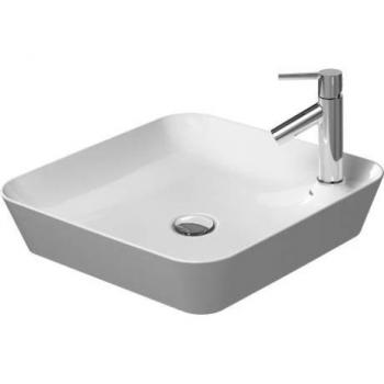 Vasque à poser Duravit Cape Cod 46 cm, finition blanc seidenmatt, avec trou pour robinetterie, sans trop-plein