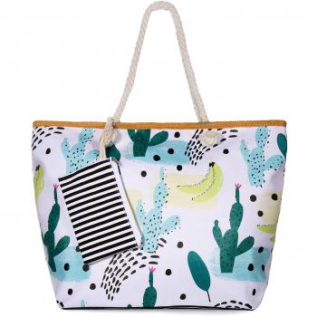 SenPuSi Borsa da spiaggia grande con chiusura zip