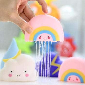 Funny Rainbow Cloud Bath Toy for Kids