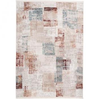 Tapis Style Vintage Akropolis IV Franges Gris & Rose 200x300 cm