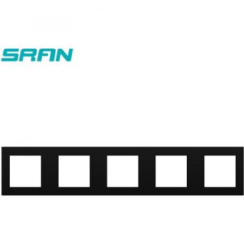 SRAN 5-Frame Switch Socket Panel 430mm x 86mm White
