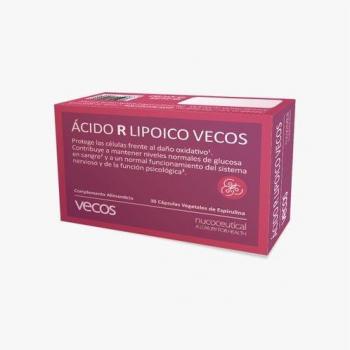 30 Cápsulas de Ácido R Alfa Lipóico 600mg Vecos Nucoceuticals