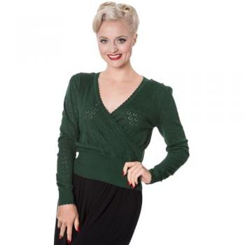 Top Wrap Années 50 Instinct en Vert Émeraude