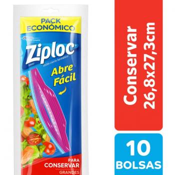Bolsa Ziploc para Conservación Grande 10 Unidades