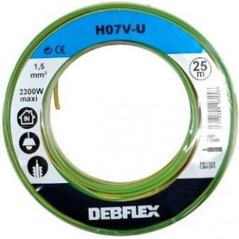Bobinot 25m H07V-U 1,5mm² Jaune/Vert