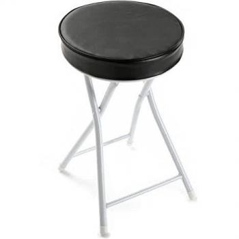 Taburete Plegable de baño, 30 x 51 x 30 cm, color Negro