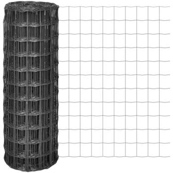VidaXL Euro Fence Steel 10x1.5 m Grey
