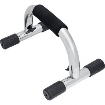 Chrome Push-Up Bars with Foam Grip for Arm and Chest Workout