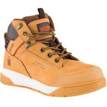 Tan Scruffs Safety Boots for Women, Size 4