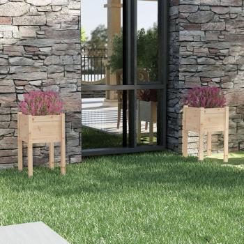VidaXL 2 pcs Garden Planters 40x40x70 cm Solid Pinewood