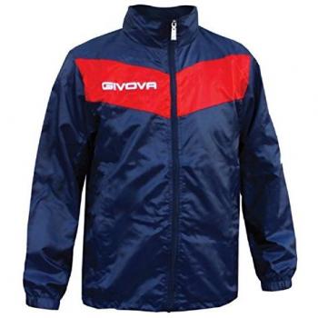 Givova Unisex Waterproof Jacket with Mesh Navy/Red M