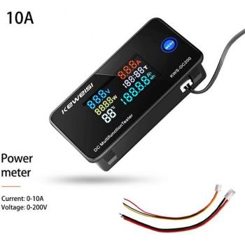KWS 0-200V DC Voltmeter and Ammeter Energy Meter 0-100A