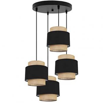 Lustre Abat-Jour Ovale en Jute