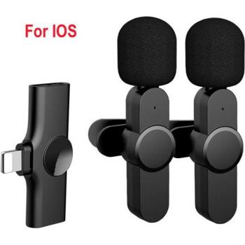 Microphone Lavalier sans fil pour téléphone Portable