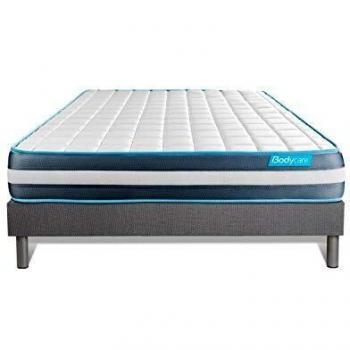 Sommier Kit Gris BodyForm 140x200 cm Mémoire de Forme 3 Zones