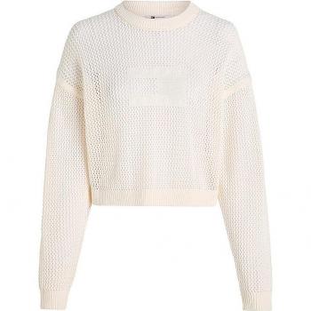 Tommy Jeans Distressed Flag Sweater Off-White