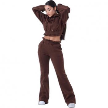 Joggers flare donna Project X Paris F22137 Flare Fit Brown L