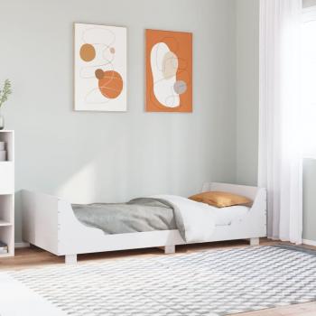 Solid Wood Pine Bed Frame 100x200 cm White vidaXL