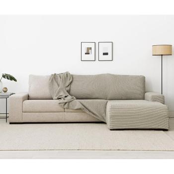 Funda sofá chaise derecha con diseño dual gris