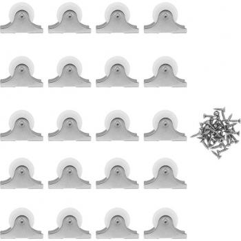 20PCS 1 Inch White Nylon Display Rack Wheels