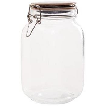 Luca 1550 ml Square Glass Jar with Champagne Closure