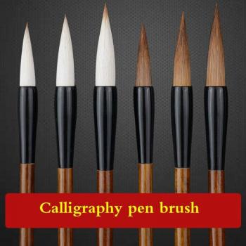3PC Wooden Handle Calligraphy Brushes