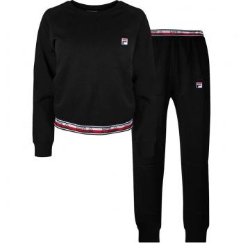Completo Fila Nero per Donna con Piccolo Logo