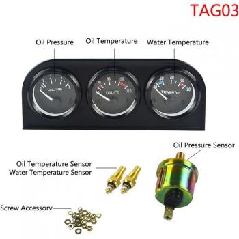 3 in 1 Auto Messgerät 52MM: Volt, Wasser Temp und Öl Druck