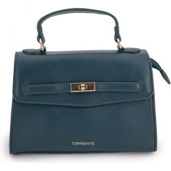 Borsa mini con chiusura dorata TORRENTE blu