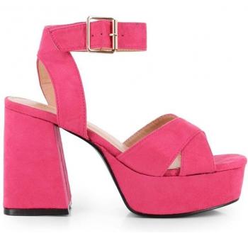 Gigi Sandalias de tacón fucsia para mujer