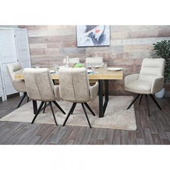 Sillas de comedor giratorias con reposabrazos