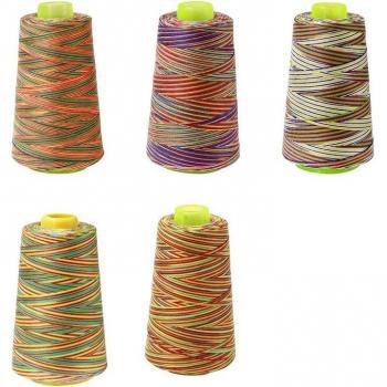 PolyCotton Kaleidoscope Thread – 1 Roll Multi‑Colour