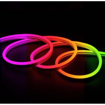 EFECTOLED Neon-LED-Streifen 11 W/m RGB, 220 V AC, 60 LED/m, 180° Halbrund, IP67,
