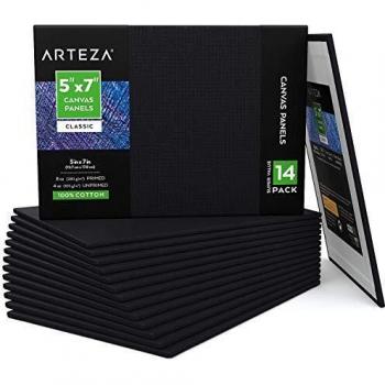 HobbyMaler Karton – 12,7 x 17,8 cm, 14‑Stück-Packung – 100 % Baumwolle, Acryl & Öl