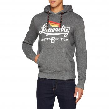 Superdry Charcoal Grauer Herren Pullover Icarus Hood, Vo9