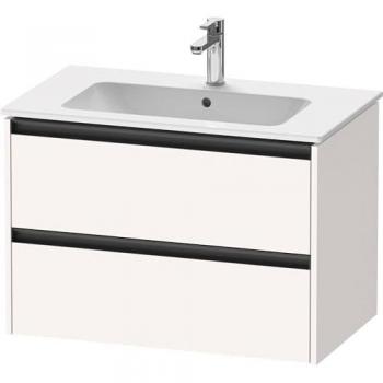 Duravit Ketho 2 Waschtischunterschrank (Weiß) – 81 × 48 cm, 2 Schubladen, Wandhängend