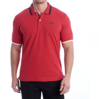 La Martina Red Embroidered Polo Shirt for Men