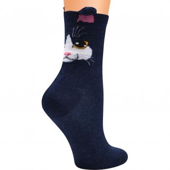 Frauen Socken mit Stickerei und Tiermustern aus Baumwolle