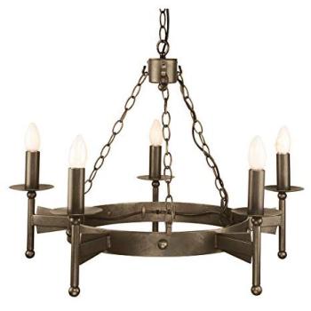 Heritage Bronze 5‑LED Pendant Light Fixture