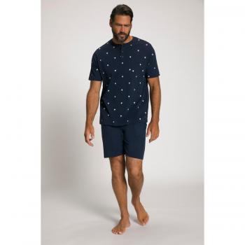Pigiama blu con stampa minimalista, Uomo, Cotone, 3XL, JP1880