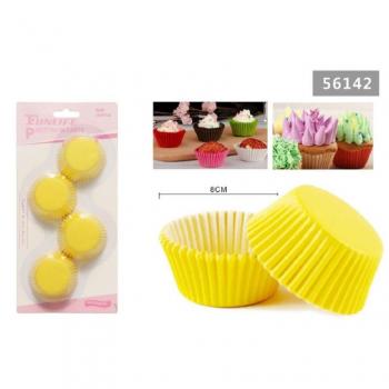 Paquete Doble Kaela: 100 Jarrones de Papel Amarillo 8 cm
