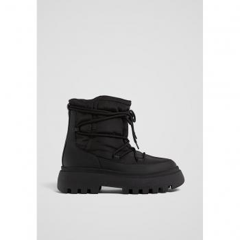 Flat‑Padded Black Ankle Boot by Stradivarius, 5 US
