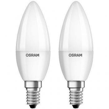 OSRAM LED-Kerzenlampe Star Classic B, E14, 5,7 W, 40 W Ersatz, matt, 2700 K, 2 Stück