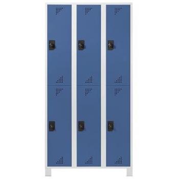 Armadio guardaroba Eurokraft Pro grigio chiaro/blu brillante
