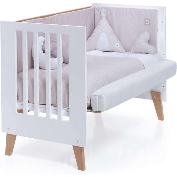 Alondra 60x120 cm Lit Bébé Cododo Blanc