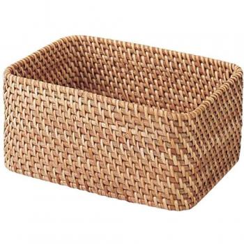 MUJI Rustic Rattan Container – 26x18x12