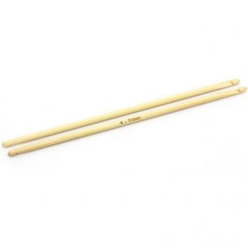 Juego Doble de Ganchillo y Aguja: Bambú Natural 4 mm – 16 cm (Set de 5)