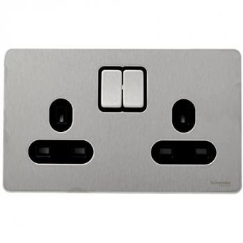 Schneider Electric 13A Double Pole Switched Socket